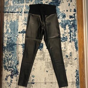 Spanx Black Faux Leather Leggings